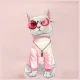 Сумка через плечо Nimmy Crossbody Glasses Cool Cat, 41 x 10 x 17.5 см, розовая