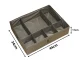 Underwear and Clothing Drawer Organizer with 7 Compartments, 44x34x11 cm, Grey