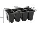 DIVODV Seedling Trays for Sowing and Planting, 8 Cells, Black