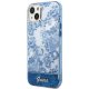 Guess Porcelain Collection vāciņš iPhone 14 Plus zilā krāsā