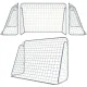 Металлические футбольные ворота с прочной сеткой 215x150 см Carruzzo