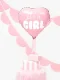 Фольгированный шар \"It\'s a girl\", сердце, розовый, 45 см