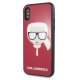 Чехол Karl Lagerfeld Iconic Glitter Karl`s Head для iPhone X / Xs, Красный