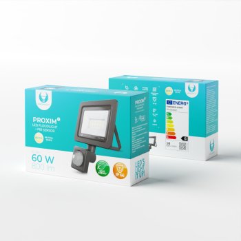 LED Floodlight with Motion Sensor PROXIM II 10W 4500K IP66 Forever Light, Black