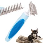 Large Deshedding Tool for Dogs and Cats Undercoat Grooming Rake