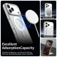 Vāciņš iPhone 18 Pro / 17 Pro ar magnētisko gredzenu, triecienizturīgs, balts