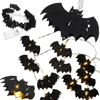 Sikspārņu Gaismas 10 Led Karājas Halloween 200Cm Kvēlojoša Dekorēšana Apdare | Halloween Hanging Lamp Lighting...