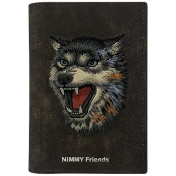Обложка для паспорта и кошелек Nimmy Raptor Wolf коричневый