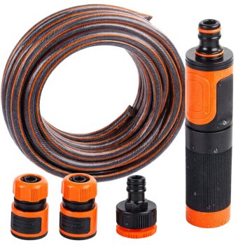 Reinforced Garden Hose 1/2" 30m 4-Layer with Spray Gun Set DIVO