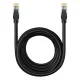 Baseus High Speed Cat 5 RJ-45 1000Mb/s Ethernet kabelis 8m apaļš - melns | ​​Cat Cable Round Black