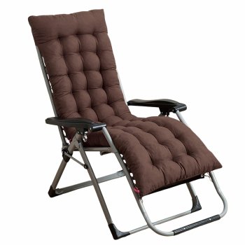 Sauļošanās krēsla spilvens 165x50 cm, brūns