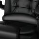 Ergonomic Reclining Office Chair with Footrest Malatec 26195, Black