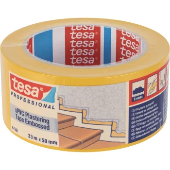 Штукатурная лента Tesa sPVC 67001, 33 м x 50 мм, желтая