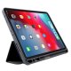 Apple iPad Pro 12.9\" (2018) Tri-fold Stand PU Leather Case with Pen Slot, Black - vāks apvalks pārvalks