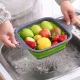 Складной дуршлаг из пластика и силикона, корзина для мытья...