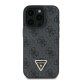 Guess Leather Metal Logo Strass Crossbody Case for iPhone 16 Pro - black