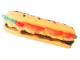Pīkstoša gumijas rotaļlieta suņiem un kaķiem Hamburger, 13 cm