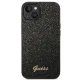 Guess iPhone 14 Plus / 15 Plus vāciņš Glitter Script, melns