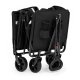 MultiGarden 120L Folding Garden and Camping Cart with Cover, Black