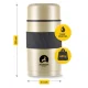Nerūsējošā tērauda ēdiena termoss MOUNTAIN GOAT, 1000 ml, zelta