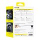 Car Charger Baseus PrimeTrip VR1 60W USB-A & USB-C with Retractable Cable - Black