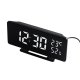 GreenBlue GB395 Alarm Clock with Thermometer and Hygrometer, Black