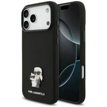 Karl Lagerfeld Karl&Choupette silikoonümbris iPhone 18 Pro Max / 17 Pro Max, must