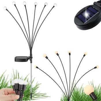 Solar Garden Lights with LED Balls, 2 Pcs, 70 cm