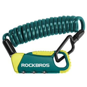 Rockbros RBK6N velosipēda un kiveres slēdzene ar kodu, tirkīza