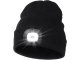 Winter/Autumn Beanie with Built-in LED Flashlight, USB Charging, 3 Modes, Black