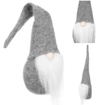 Iso Trade stāvošs rūķis Ziemassvētku dekorācija, 30 cm, pelēks