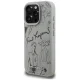 Karl Lagerfeld Grained Pattern & Logo MagSafe vāciņš iPhone 16 Pro, pelēks