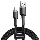 Baseus Cafule (USB - microUSB) Fast Charge Data Cable 1m 2.4A, Black | Lādētājvadu Datu Pārraides vads