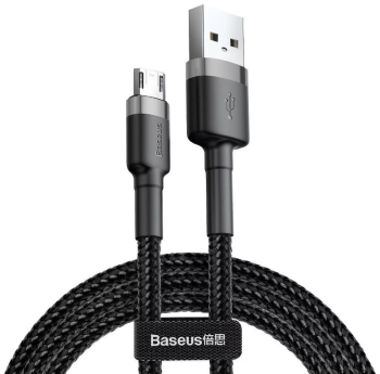 Baseus Cafule (USB - microUSB) Fast Charge Data Cable 1m 2.4A, Black | Lādētājvadu Datu Pārraides vads