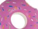 Rubber Squeaky Toy for Dogs and Cats, Donut Shape, Pink