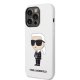 Karl Lagerfeld Silicone Ikonik apvalks iPhone 14 Pro Max, balts