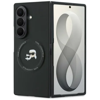 Чехол Karl Lagerfeld Karl & Choupette Pins MagSafe для Samsung Galaxy Z Fold 8 Ultra, черный