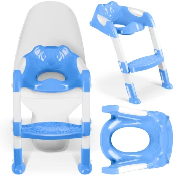 Детское сиденье для унитаза со ступенькой Ricokids Koala, синее