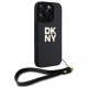 DKNY iPhone 16 Pro Max Case Wrist Strap Stock Logo, Black