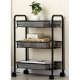 Ruhhy 24749 Mobile Kitchen Trolley Cart with Wheels, Black