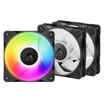Вентиляторы для корпуса Arctic P12 PRO PWM PST A-RGB 120 мм, 3 шт.