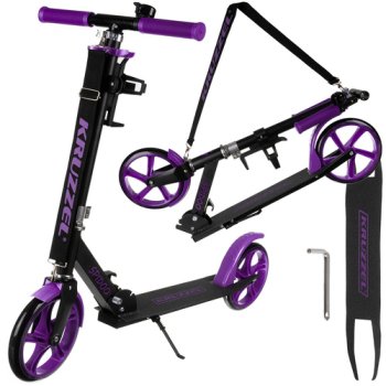 Kruzzel Spidoo Kids City Scooter, Black/Purple
