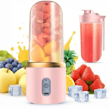 Portable USB Smoothie Blender with 6 Blades, 45W, 2 x 400ml Cups