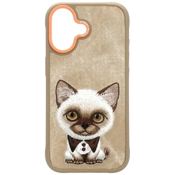 Nimmy iPhone 17 vāciņš Big Eyed Pet 2.0 Cat, bēšs