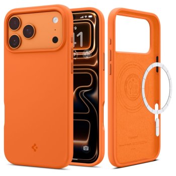 Spigen Silicone Fit Mag MagSafe vāciņš iPhone 17 Pro Max telefonam – oranžs | Phone Case Cover