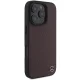 Mercedes iPhone 16 Pro vāciņš Wood Imitation Leather MagSafe, sarkans