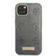 Guess Peony Logo Plate MagSafe vāciņš iPhone 13 modelim, pelēks