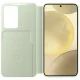Samsung Galaxy S24 Plus atverams vāciņš maciņš grāmatiņa Smart View Wallet Case, gaiši zaļš