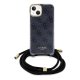 Guess iPhone 15 / 14 / 13 Case Crossbody Cord 4G Print, Black