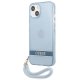 Guess Translucent Strap Case for iPhone 13 mini, Blue
